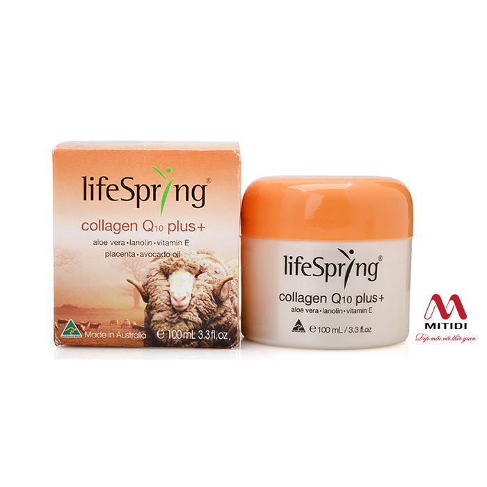 Kem Cừu Lifespring Collagen Q10 Plus+ của Úc