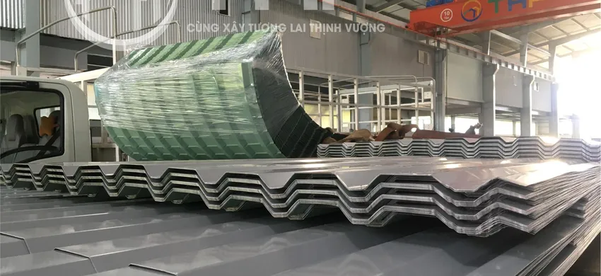 Tôn 9 sóng vuông giá rẻ lợp mái nhà xưởng