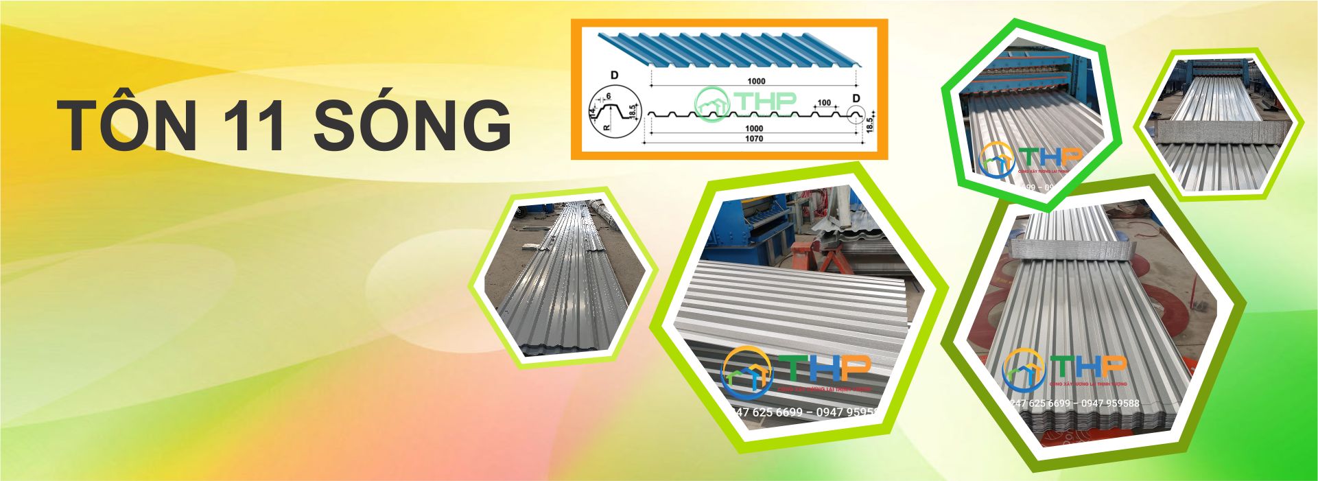 tôn 11 sóng cho nhà xưởng công nghiệp