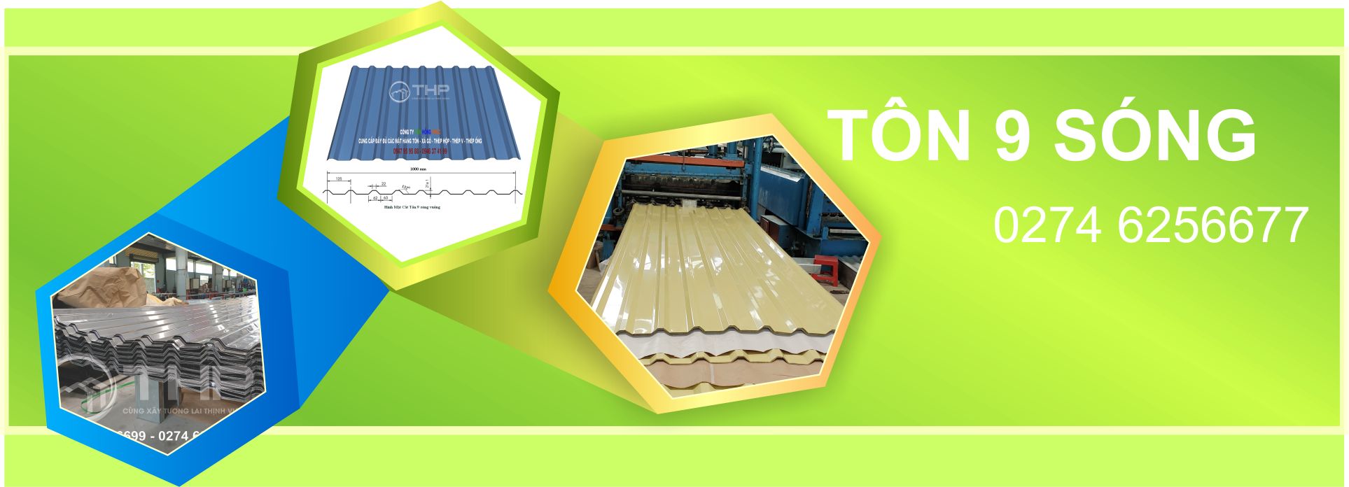 TÔN 9 SÓNG NHÀ THÉP TIỀN CHẾ