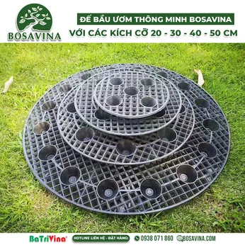 Đế Bầu Ươm Thông Minh - Bầu Nhựa Dưỡng Cây BoSaVina - Có các cỡ 20 - 30 - 40 - 50 cm