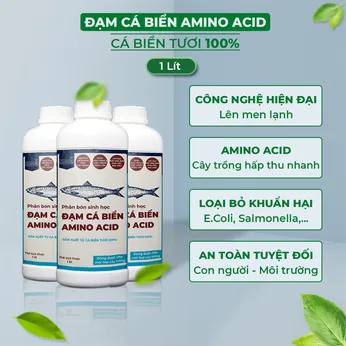 Chai 1 lít Chế Phẩm Sinh Học Hữu Cơ Đạm Cá Biển Amino Acid