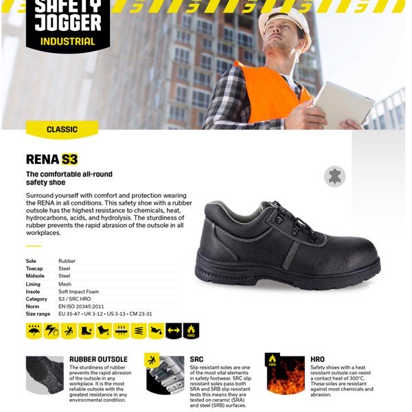 Giày Bảo Hộ Công Trình Jogger RENA S3