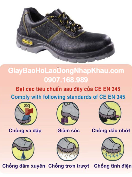 Giày bảo hộ lao động nhập khẩu Tiger Giày bảo hộ lao động nhập khẩu Tiger