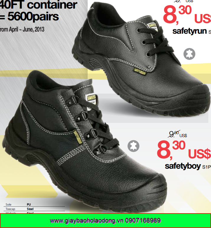 Giày bảo hộ lao động safetyrun 2 Giày bảo hộ lao động safetyrun 2