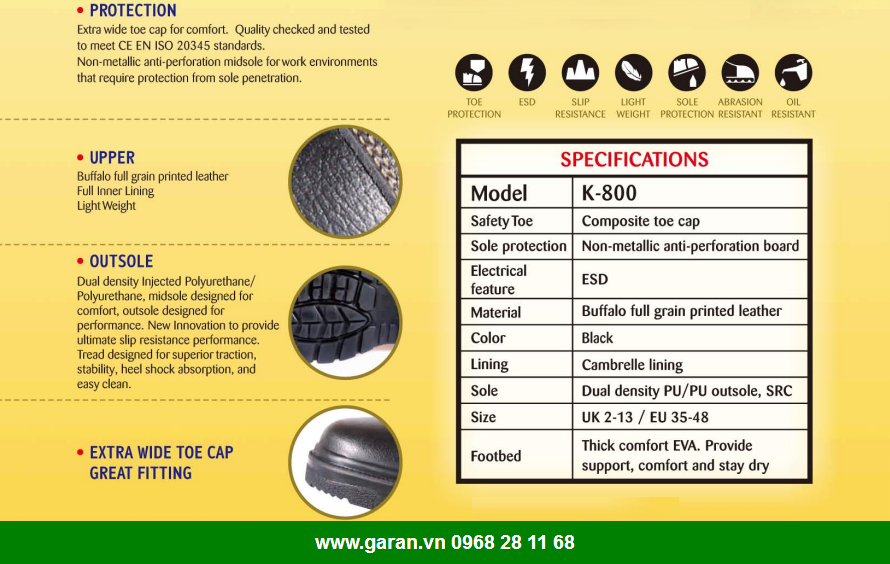 Giày bảo hộ lao động nhập khẩu King’s Giày bảo hộ lao động nhập khẩu King’s