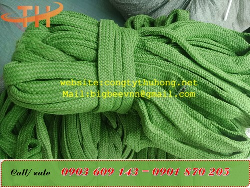 Cuộn dây dù dẹt xanh có thể tải hàng hóa nặng