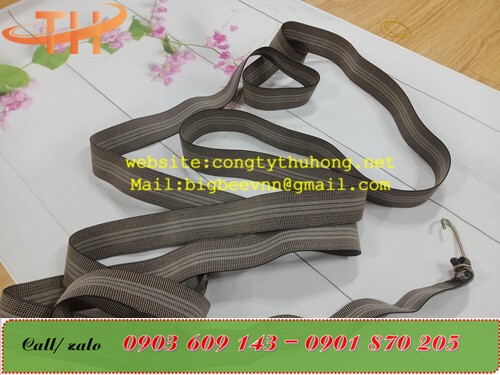 Dây ràng bố xám bản dẹt 5cm chiều dài 5m tại xưởng