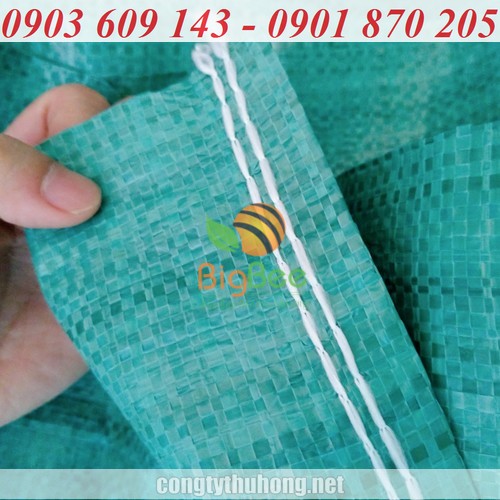 Đáy bao tải dứa xanh được chần đường chỉ rất chắc và đẹp