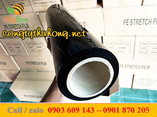 Màng PE đen khổ 50cm * 3kg2 * lõi 300gr