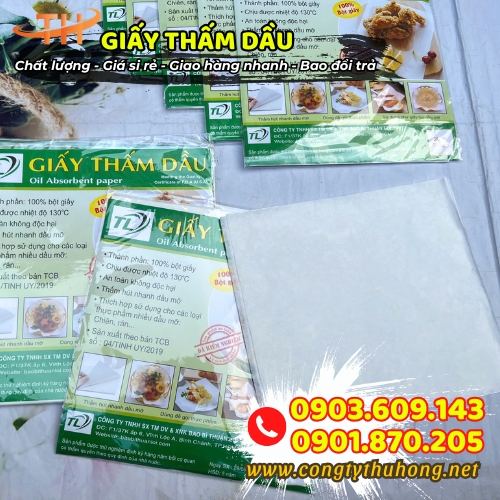 Giấy thấm dầu thực phẩm Giấy thấm dầu thực phẩm