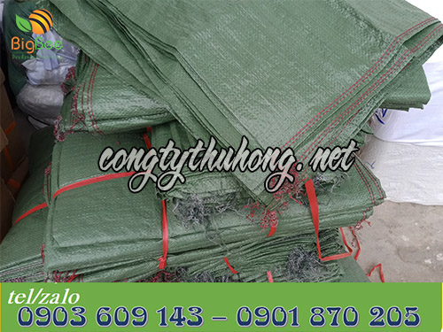 Bao tải dứa xanh rêu kt 100cm * 130cm