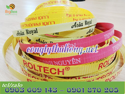 Mẫu dây đai pp in logo tên thương hiệu công ty