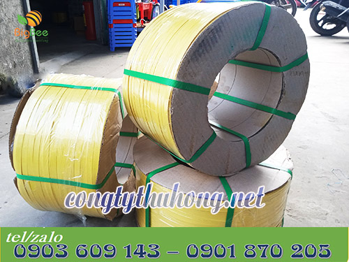 Dây đai pp vàng 1f4 trọng lượng 10kg