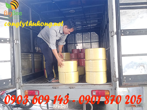 Giao hàng dây đai PP cho khách hàng nội thành