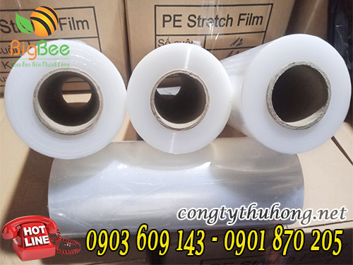 Cuộn màng quấn pe trong suốt khổ 25cm * 2kg3