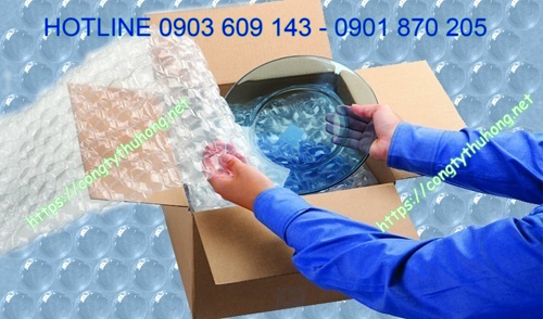 Sử dụng xốp hơi bọc hàng mỹ nghệ, thủy tinh dễ vỡ