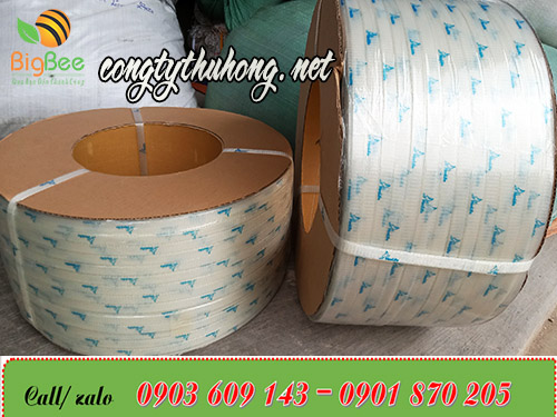 Cuộn 10kg dây đai nhựa trong in logo