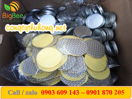 sỉ hũ nhựa, nắp nhôm và màng seal tự dính