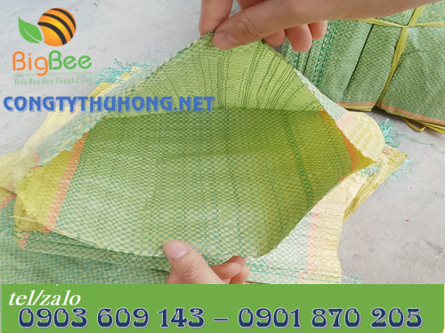 Miệng bao tải trơn đựng gạo được dán nhiệt rất chắc chắn