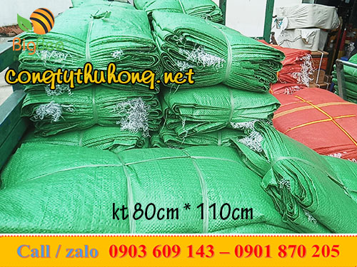 Bao tải xanh đựng nông sản kt 80cm * 110cm