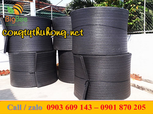 Cuộn xốp foam đen dày 10li * khổ 1m * 25m