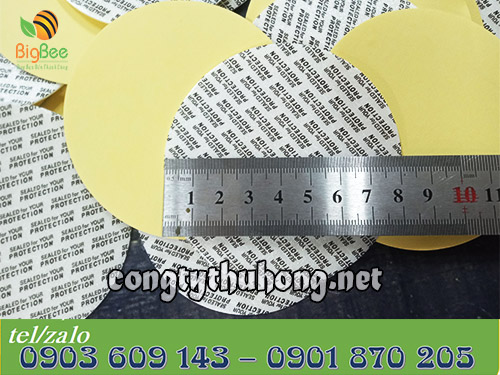 Mẫu màng seal tự dính có kích thước 8cm