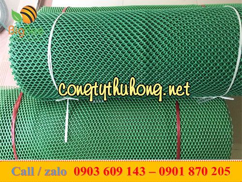 Lưới nhựa cứng màu xanh ô lưới hình mắt cáo