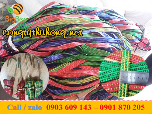 Dây chun bản dẹt 2,5cm nhiều màu có móc thép