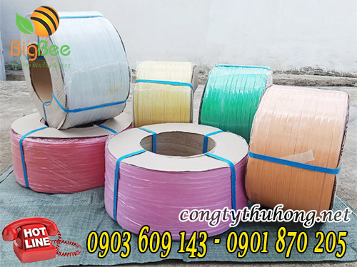 Cuộn 10kg dây đai nhựa nhiều màu 1f4