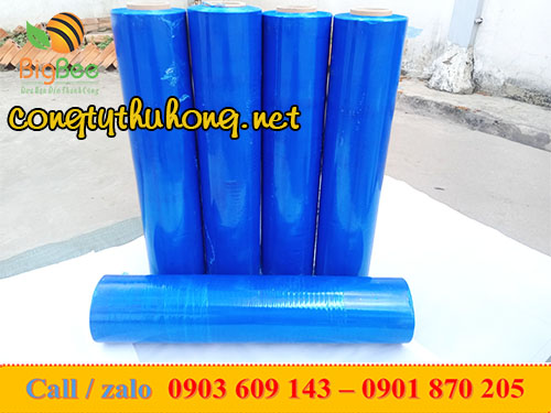 Cuộn pe màu xanh khổ 50cm * 3kg