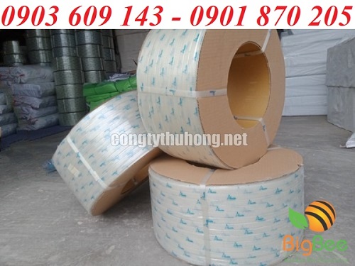 Cuộn 10kg dây đai PP trắng in logo