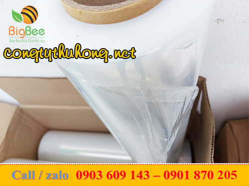 Màng PE quấn máy cuộn lớn