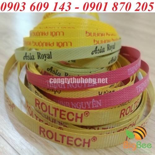 In logo doanh nghiệp lên dây đai để quảng bá thương hiệu