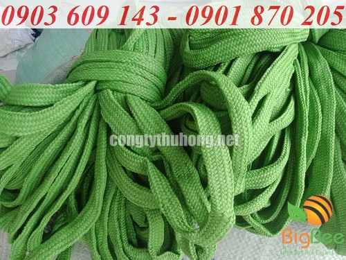 Dây dù xanh lá dẹt được dệt chắc chắn