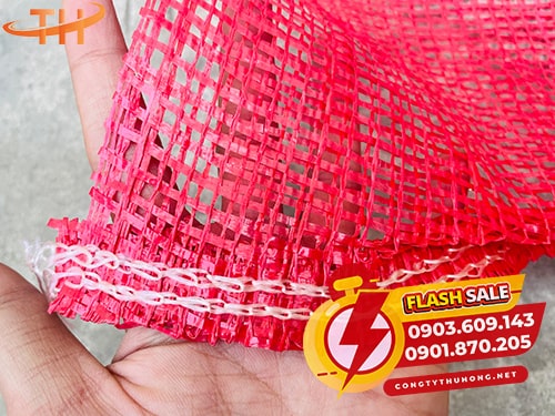 Bao lưới đựng hành tỏi màu đỏ Bán bao lưới đựng hành tỏi giá sỉ