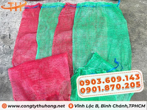 Bao tải lưới xanh, đỏ Bán bao tải lưới giá rẻ