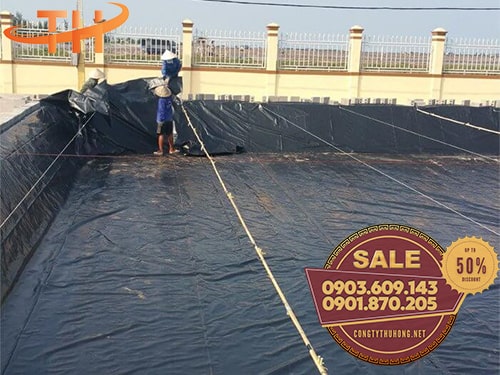 Bạt lót hồ nuôi tôm màu đen Bán bạt lót hồ nuôi tôm giá rẻ