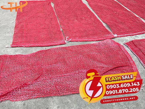 Bao lưới đựng hành tỏi màu đỏ Bao lưới đựng hành tỏi giá sỉ