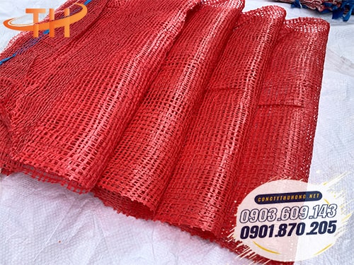 Bao lưới đựng nông sản đỏ 60 x 90cm Bao lưới đựng nông sản đỏ giá rẻ