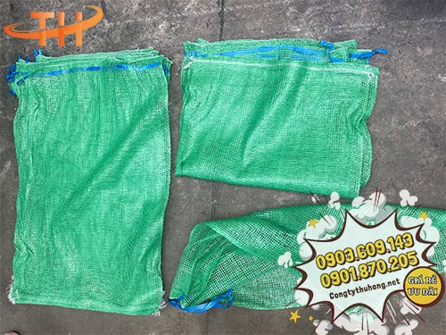 Bao lưới đựng nông sản màu xanh Bao lưới đựng nông sản giá siêu rẻ