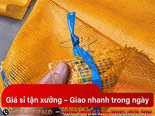 Bao lưới PP đựng nông sản Bao lưới PP đựng rau củ