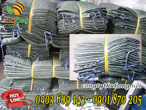 Bao tải dứa xanh rêu đựng hàng 50kg