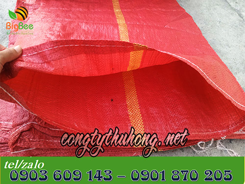 bao tải đựng lúa đỏ kt 60cm * 100cm
