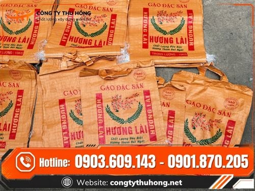Bao tải đựng gạo 10kg Bao tải đựng gạo 10kg có quai giá sỉ