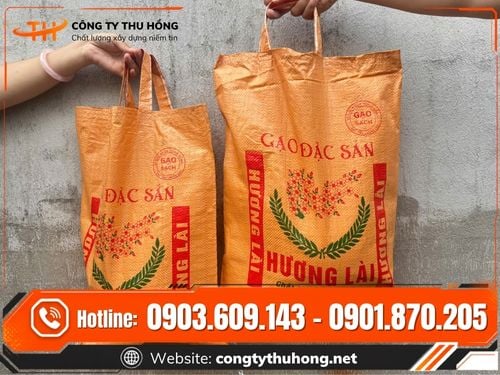 Bao tải đựng gạo 10kg Bao tải đựng gạo 10kg có quai