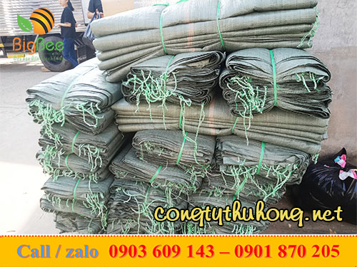 Bao tải dứa xanh rêu kt 100cm * 130cm