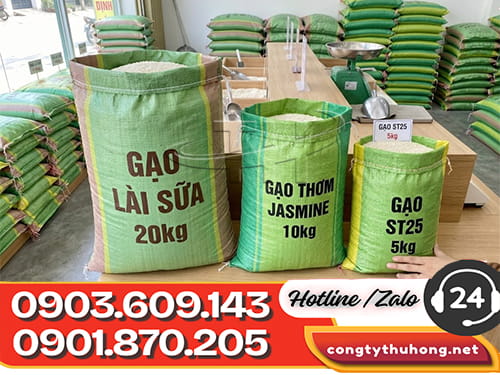 Bao tải gạo 5kg, 10kg, 20kg Bao tải gạo 5kg, 10kg, 20kg giao nhanh