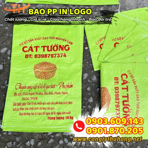 Bao tải gạo in chữ giá rẻ Bao tải gạo in chữ giá rẻ