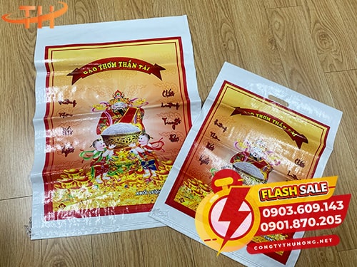 Bao tải gạo in logo Bao tải in logo theo yêu cầu